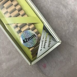 ✨✨5/$10✨✨ Born To Love Gold Rose Stainless Steel Watch Band Applewatch 42mm New